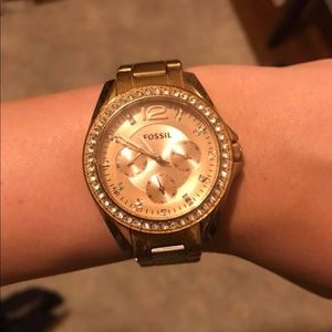 Rose Gold Fossil Watch